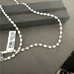 Sterling Silver Twisted Chain Necklace